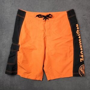Jägermeister Board Shorts Swim Trunks‎ Orange Black Mens Large